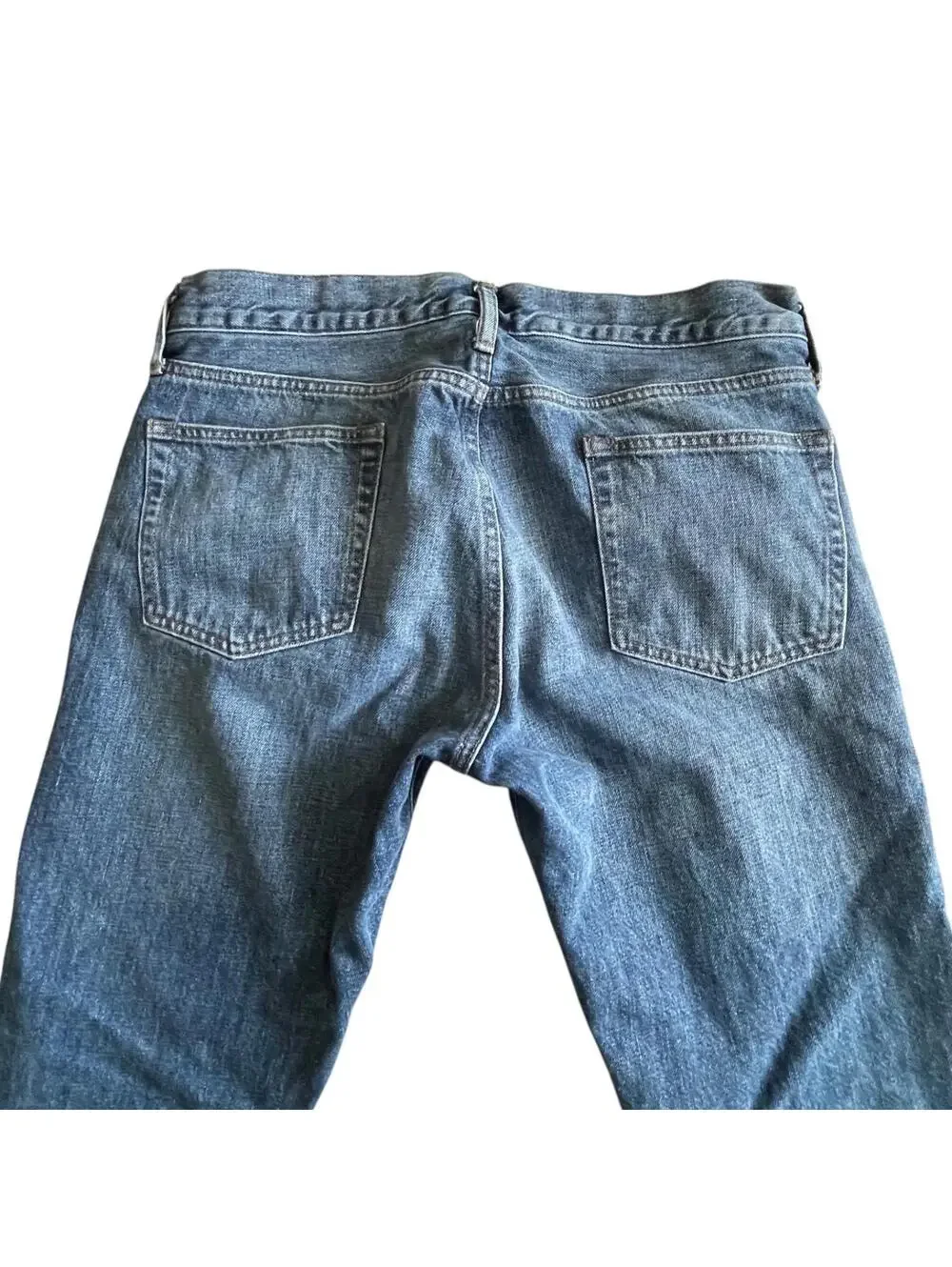 J Crew Jeans Mens 33x32 Medium Wash Straight Leg Denim Blue Casual Pants CLEAN